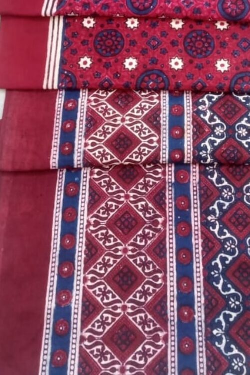 Sindhi Ajrak Wength39inch  Length 5meter