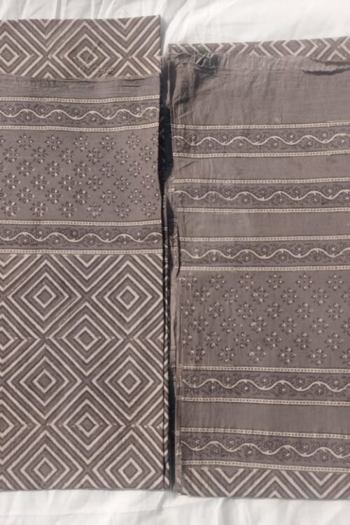 Loan Cottan Shurt Dupatta Gray Color Wength 47 Length 3Meter