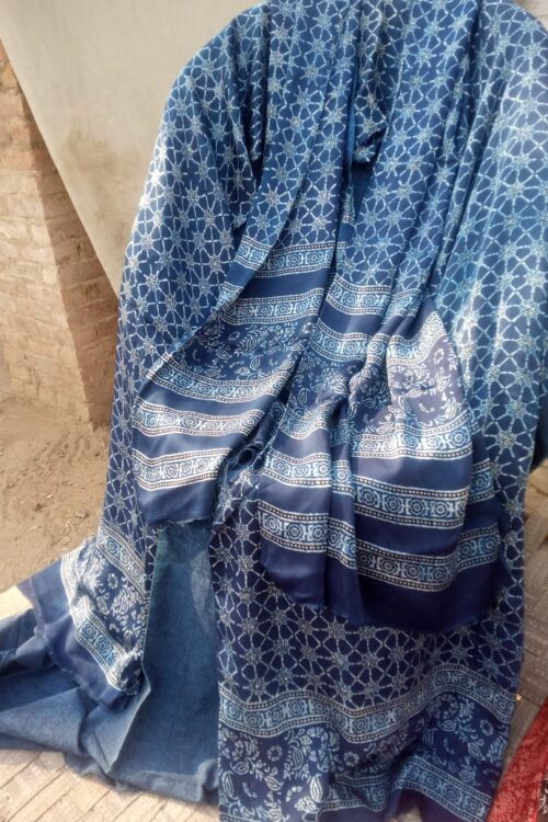 Silk 2peice Dupatta shirt Dupatta 3gaz Shirt 3gaz  Wength45 inch